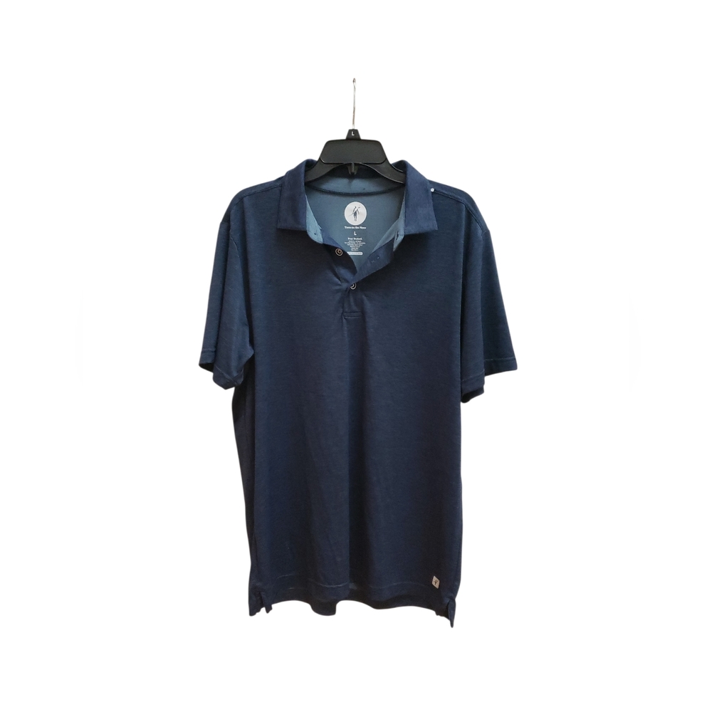 Toes On The Nose Men's Navy Polo Shirt Size L  Short Sleeve Collared